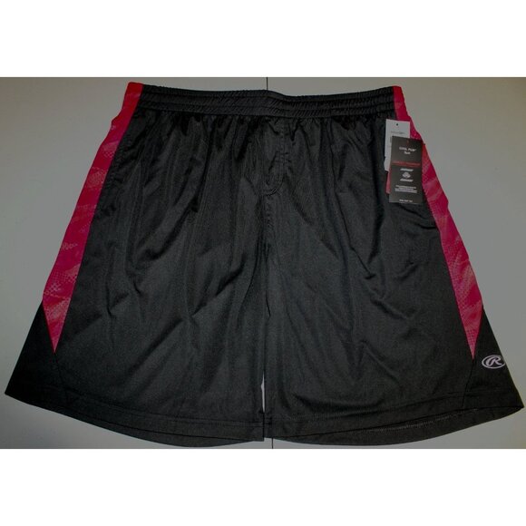 Mens Rawlings Athletic Fitness Basketball Gym Running Shorts XL Red Black NWT - Picture 1 of 3